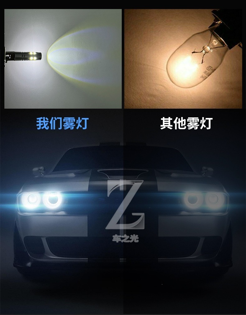 Car headlight fog light h1 100W white 100w led headlight high and low beam fog driving white bulb