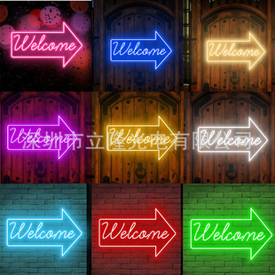 welcome neon sign welcome you led sign logo silicone neon sign bar shop door sign
