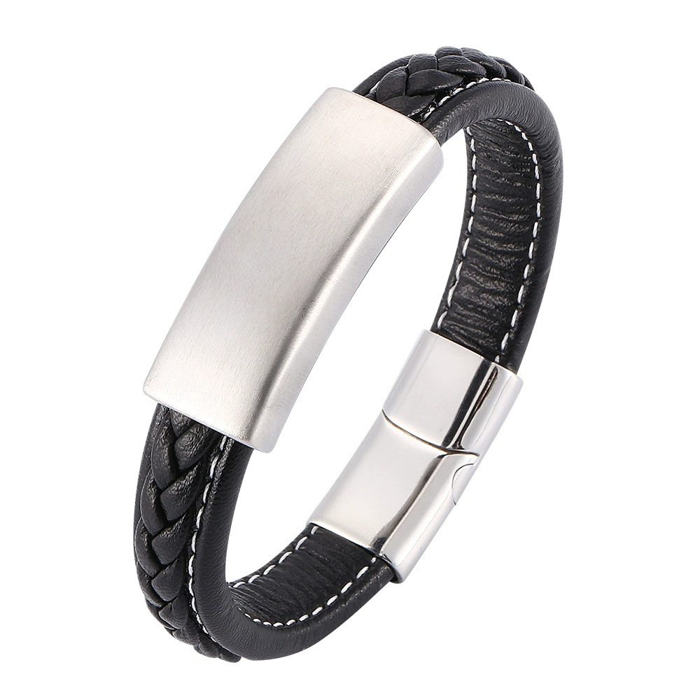 Men's glossy accessory, retro elite bracelet