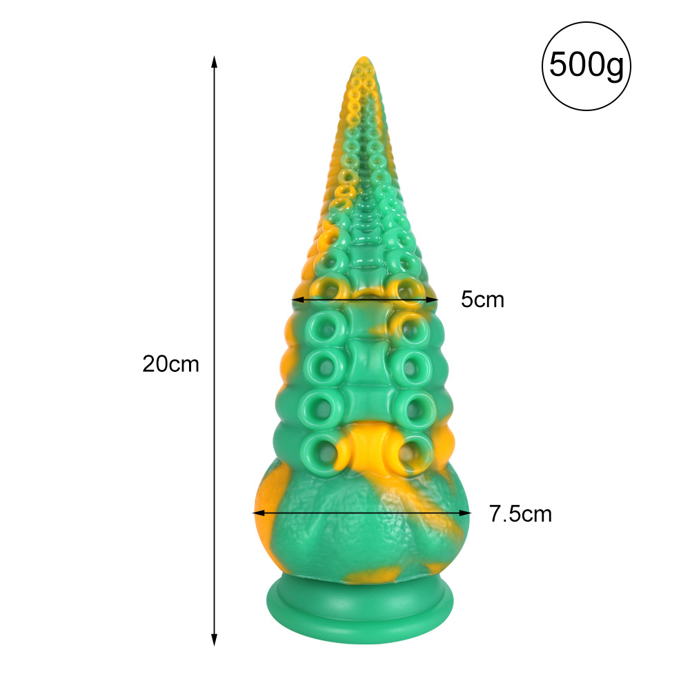 Silicona líquida color mezclado pulpo anal plug anal suave unisex de forma especial expansor anal dildo pene