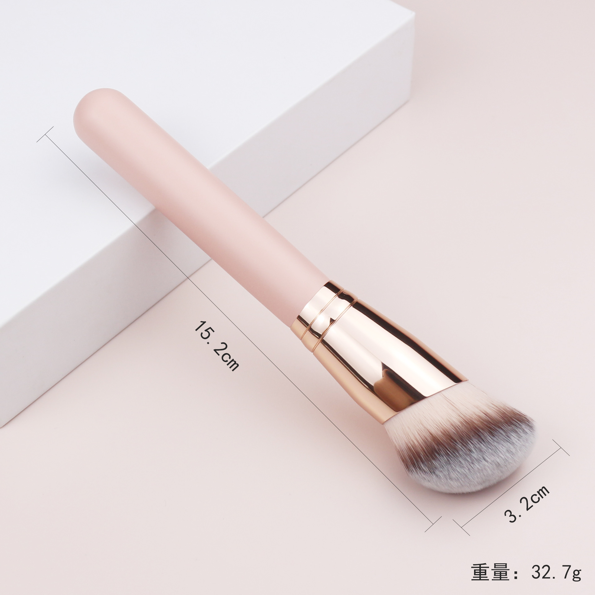 Dedo cepillo de ocultación pendiente cepillo de ocultación inclinado cepillo de base gran pelo suave sin polvo cepillo de base de maquillaje ligero sin marcas