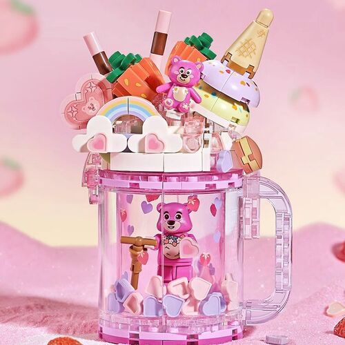 LOZ Smart Micro Particle Building Blocks Summer Ice Cream Flowing Sand Cup Series DIY Assembly Cute Educational Model for Girls
