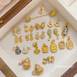 �ŷ�ɳ��18k��ɫ�U�լm�Ųʺ��\��ؔС�������DIY�ֹ�����Ʒ��