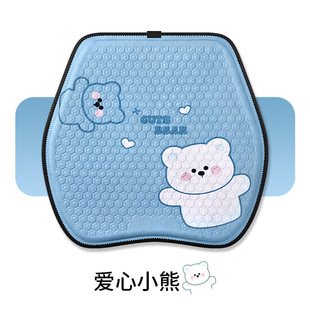 Summer Cartoon Honeycomb Gel Cushion Car Seat Cushion Jelly Cushion Cooling Cushion Car Supplies Ventilated Seat Cushion Cross-Border