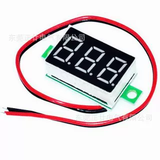 ZN36A-2线2.5-40V直流0.36LED数码显示DC12V 24V 36V 直流电压表