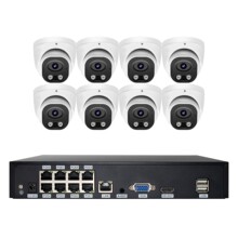 超性价比POE监控系统 NVR+3MP摄像头8路套装-CCTV