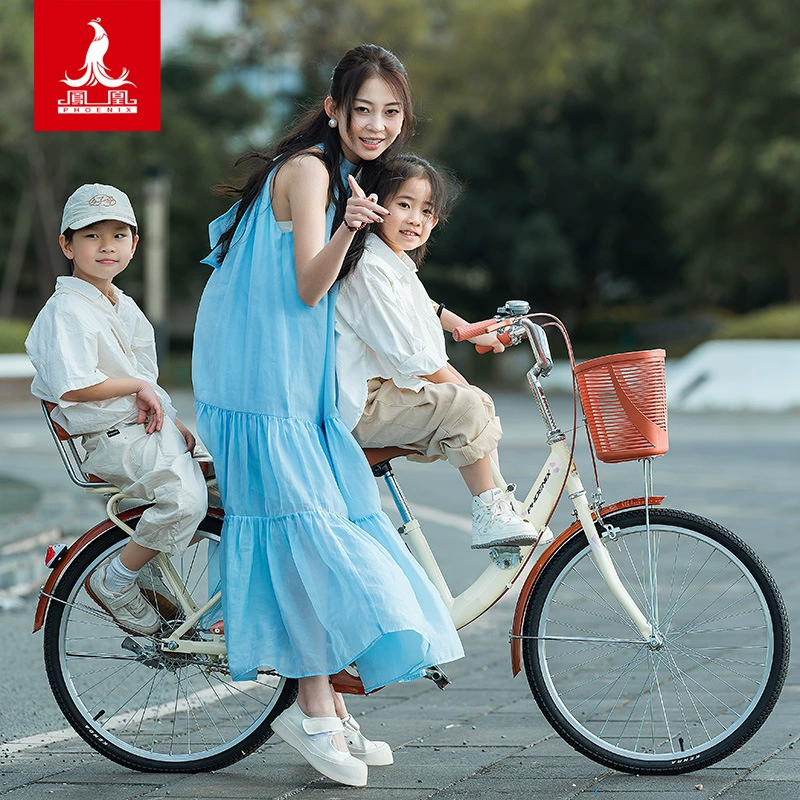 Семейный велосипед марки Phoenix для матери и ребенка, подходит для трех человек, в том числе ребенка, для подвоза и вывоза детей, женский велосипед для малышей.