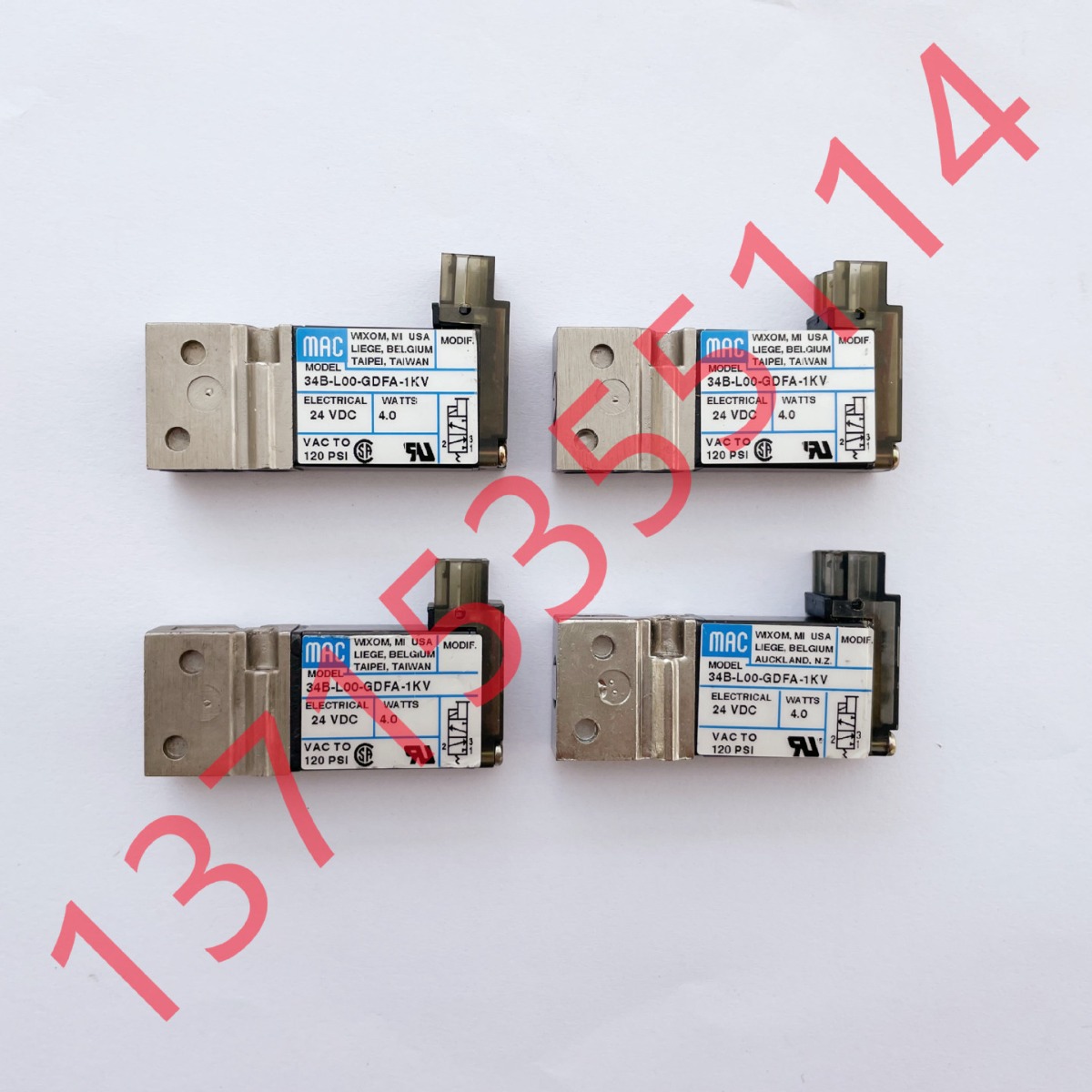 MAC原装电磁阀 34B-L00-GDFA-1KV 34B-LOO-GDFA-1KV 24VDC