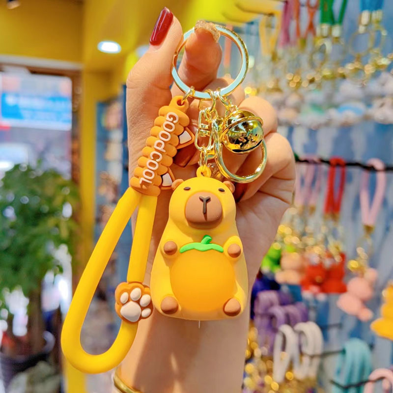 Caricatura Capibara Dolphin Doll Colgante pareja lindo llavero de automóvil bolso de pareja colgante pequeño regalo