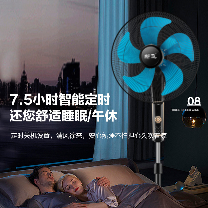 Nuevo ventilador eléctrico de 20 pulgadas, ventilador de piso doméstico, ventilador vertical de control remoto de viento super potente comercial.