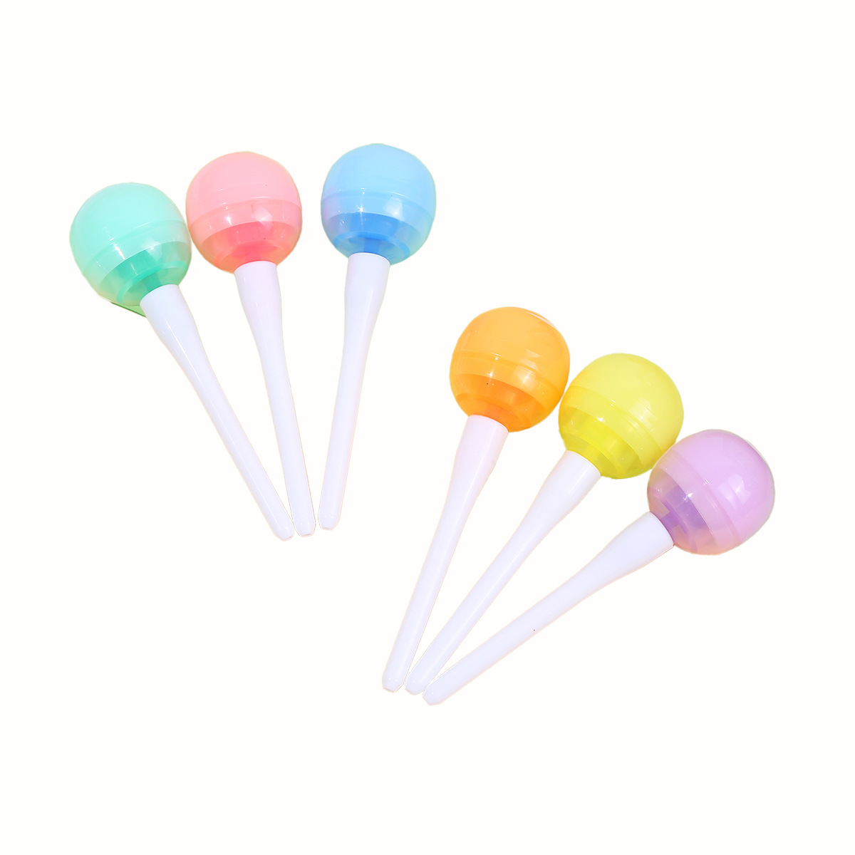 Lápiz resaltador de piruleta para niños con bolígrafo de mano de graffiti de bricolaje, bolígrafo de marcado clave para estudiantes, bolígrafo de regalo de jardín de infantes