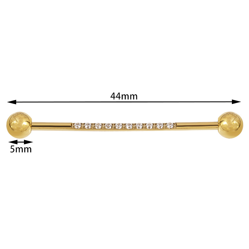 Silver pointed spike labret stud material detail