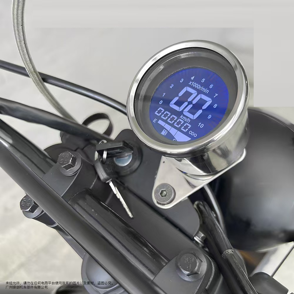 Motorcycle Integrated Led Lcd Display Instrument Assembly Instrument Retro Restoration Instrument Mileage Meter Speed Oil Volume