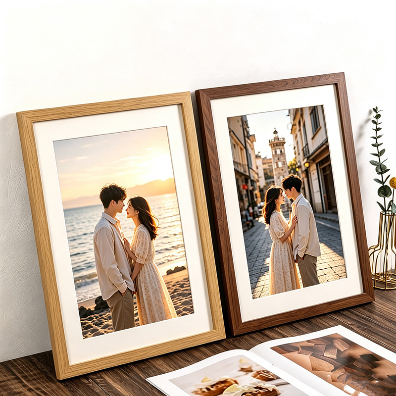 6inch Wooden photo frame empty frame wholesale for self-assembly 16inch a3a4 photo frame large size wall hanging puzzle frame