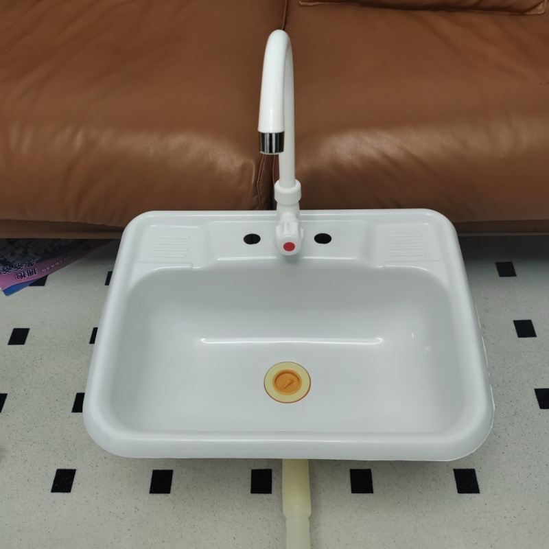 塑料简易洗手盆出租房洗脸盆工地简单带支架临时装修洗手池洗菜盆|undefined