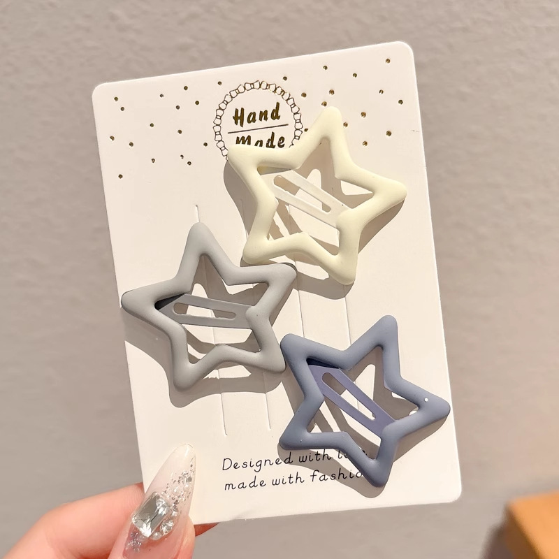 Bonita estrella clips para el cabello niñas peinado artefacto de acabado de peluche clips para el cabello frontal lateral clips para el cabello