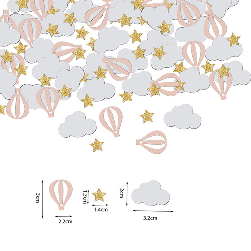 Baby Shower Star Cloud Confetti Cloud Paper Confetti Set for Baby's First Birthday Party Desk Confetti