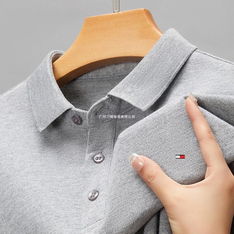 2025 New Summer Tommy Tm Men's Short-Sleeved Cotton Polo Shirt Business T-Shirt Loose T-Shirt Top Lapel 2025 New Summer Tommy Tm Men's Short-Sleeved Cotton Polo Shirt Business T-Shirt Loose T-Shirt Top Lapel