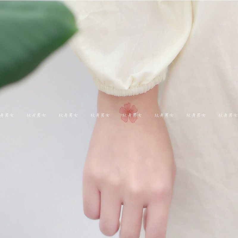 Waterproof tattoo stickers women's long-lasting temptation fresh flower simple pink sexy stickers Waterproof tattoo stickers women's long-lasting temptation fresh flower simple pink sexy stickers