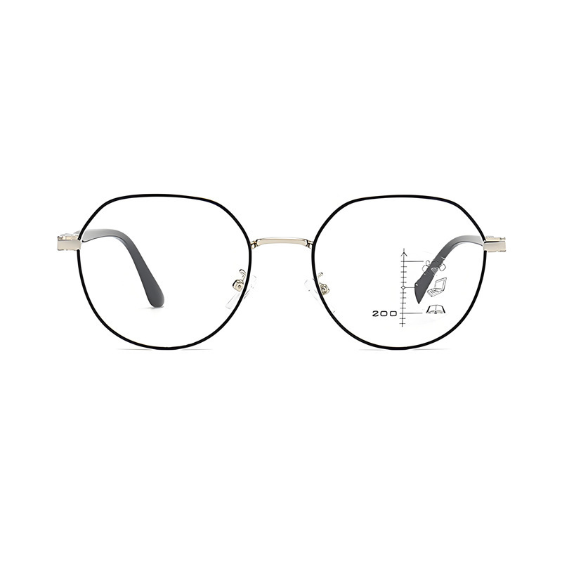 Zoom inteligente con gafas de prescripción con grado de enfoque progresivo de alta definición anti-luz azul sensible a la luz gafas de prescripción decolor