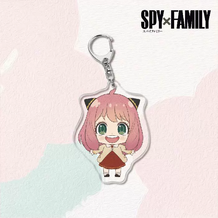 Акриловый брелок для ключей (SPY×FAMILY) — двусторонняя миниатюрная подвеска, полупрозрачная двусторонняя печать