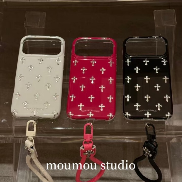 High-End Laser Cross-Shaped Case Suitable for iPhone 17 Pro Max, New Model 16, Protective Cover for 15