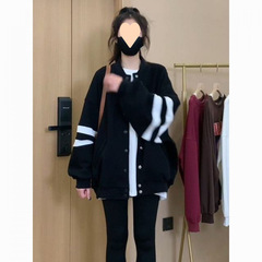 2025秋季新款小香風高級感復古寬鬆大碼女裝胖棒球服外套女春秋