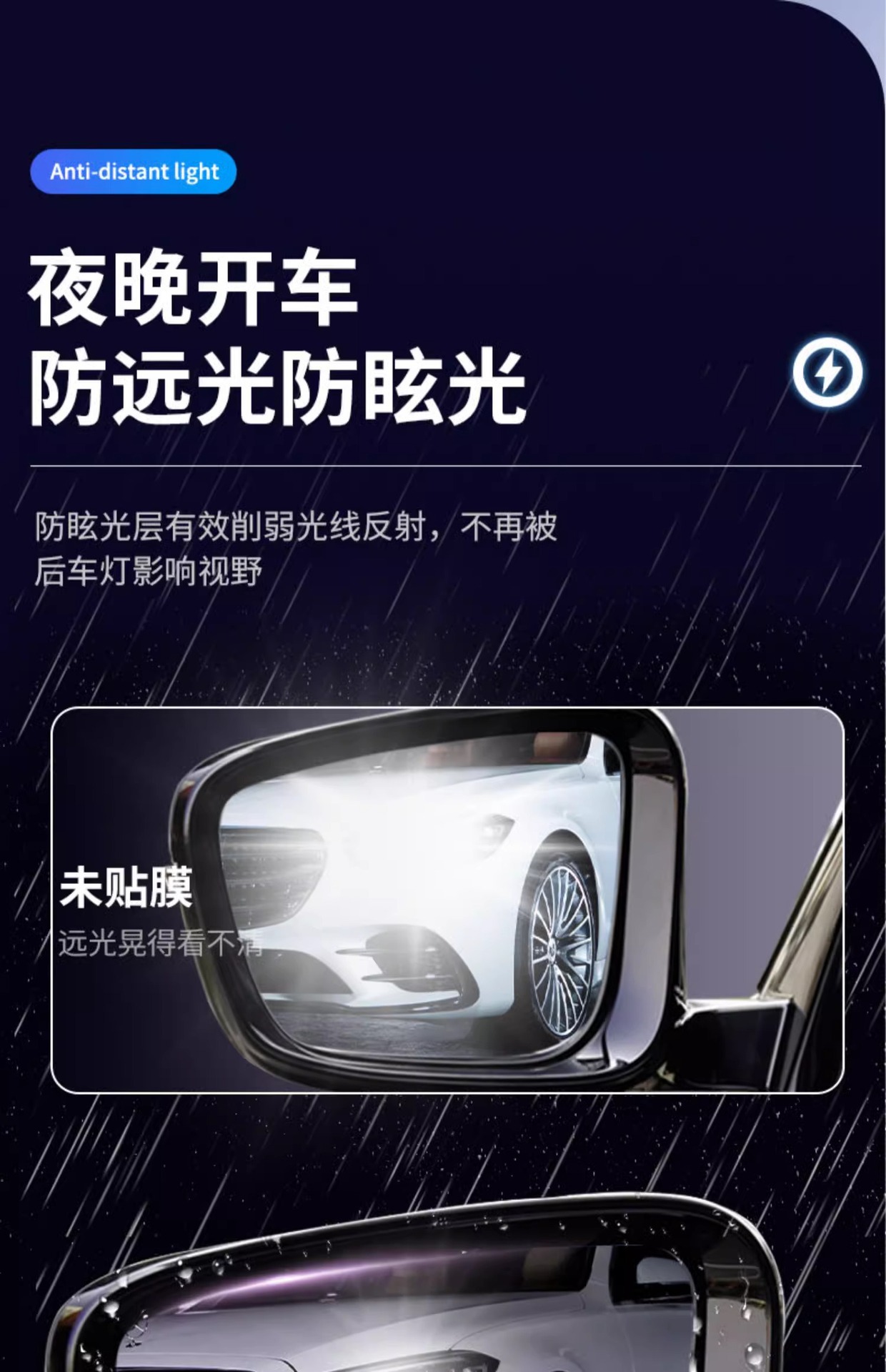 Car Rearview Mirror Rainproof Film, Reversing Mirror, Car Window Waterproof Film, Rainy Day Car Reflective Mirror, Rainproof Artifact