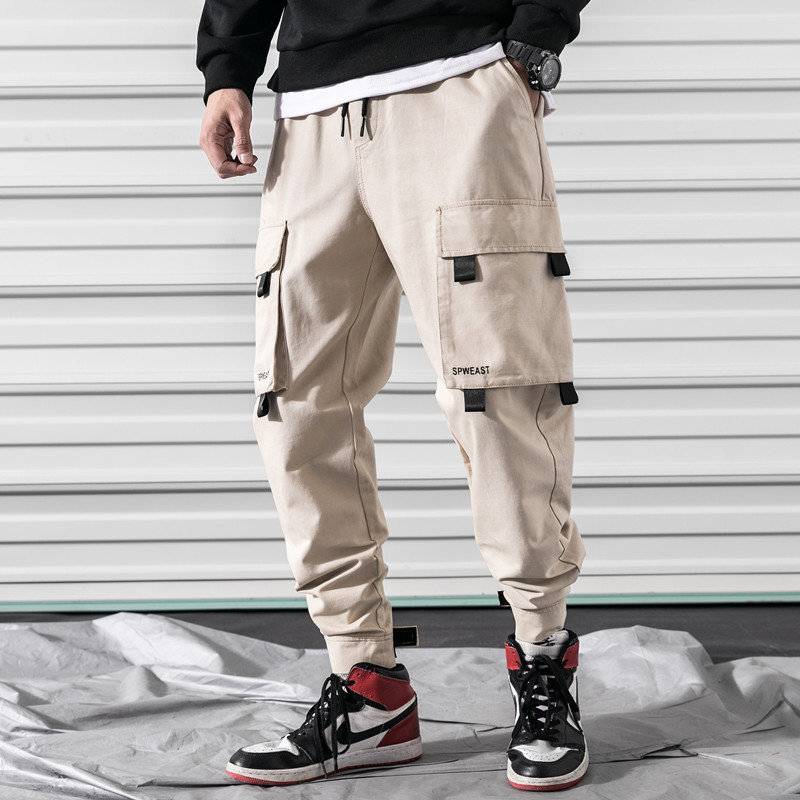 Cross-Border Special Price Spring and Autumn Casual Versatile Cargo Pants for Men, Loose Outdoor Jogger Pants, Trendy Multi-Pocket Men's Pants