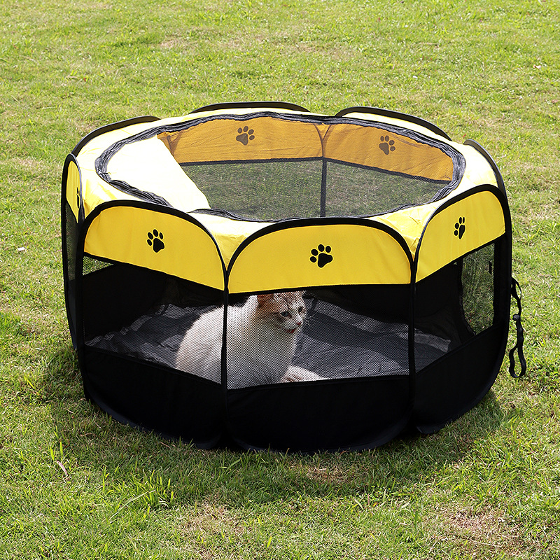 Tienda de campaña octogonal valla suministros para mascotas gato nido para mascotas jaula transpirable jaula para gatos Casa Sala de entrega de mascotas al por mayor