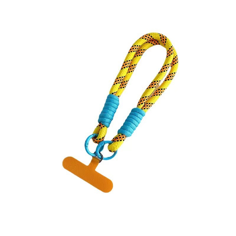 Cuerdas de muñeca de nylon portátil corto punto de onda cuerdas de muñeca de color anti-perdida cuerdas de tela de mano cuerdas de caja de teléfono