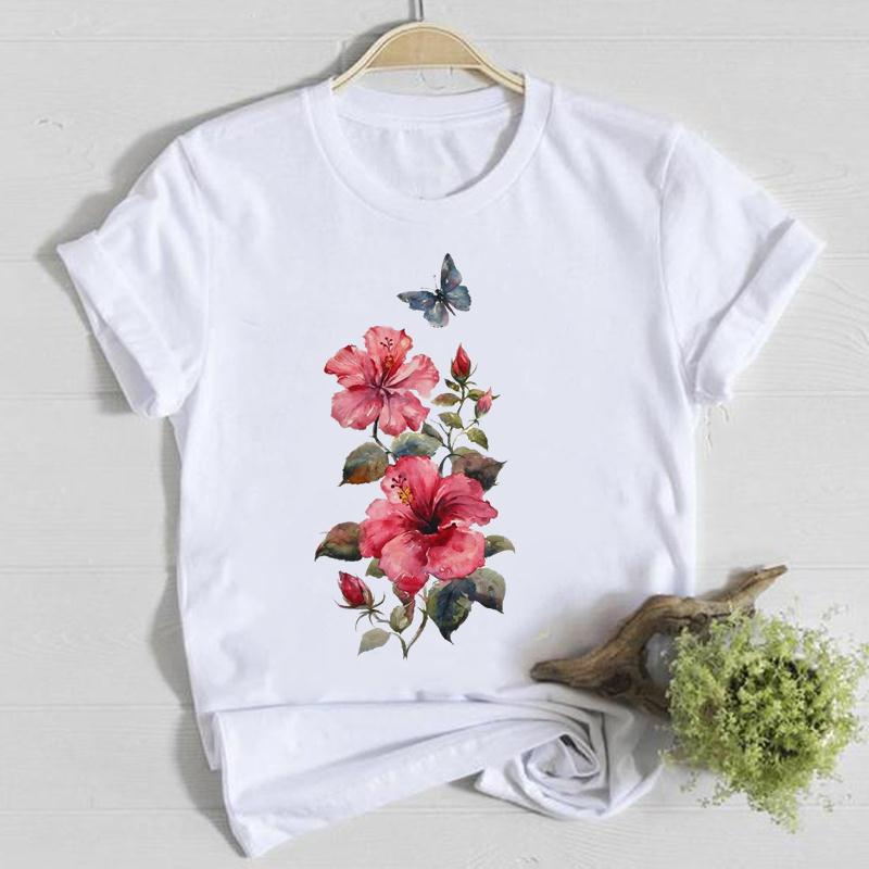 Women's Butterfly Cute Top Women's Summer Short Sleeve T-shirt