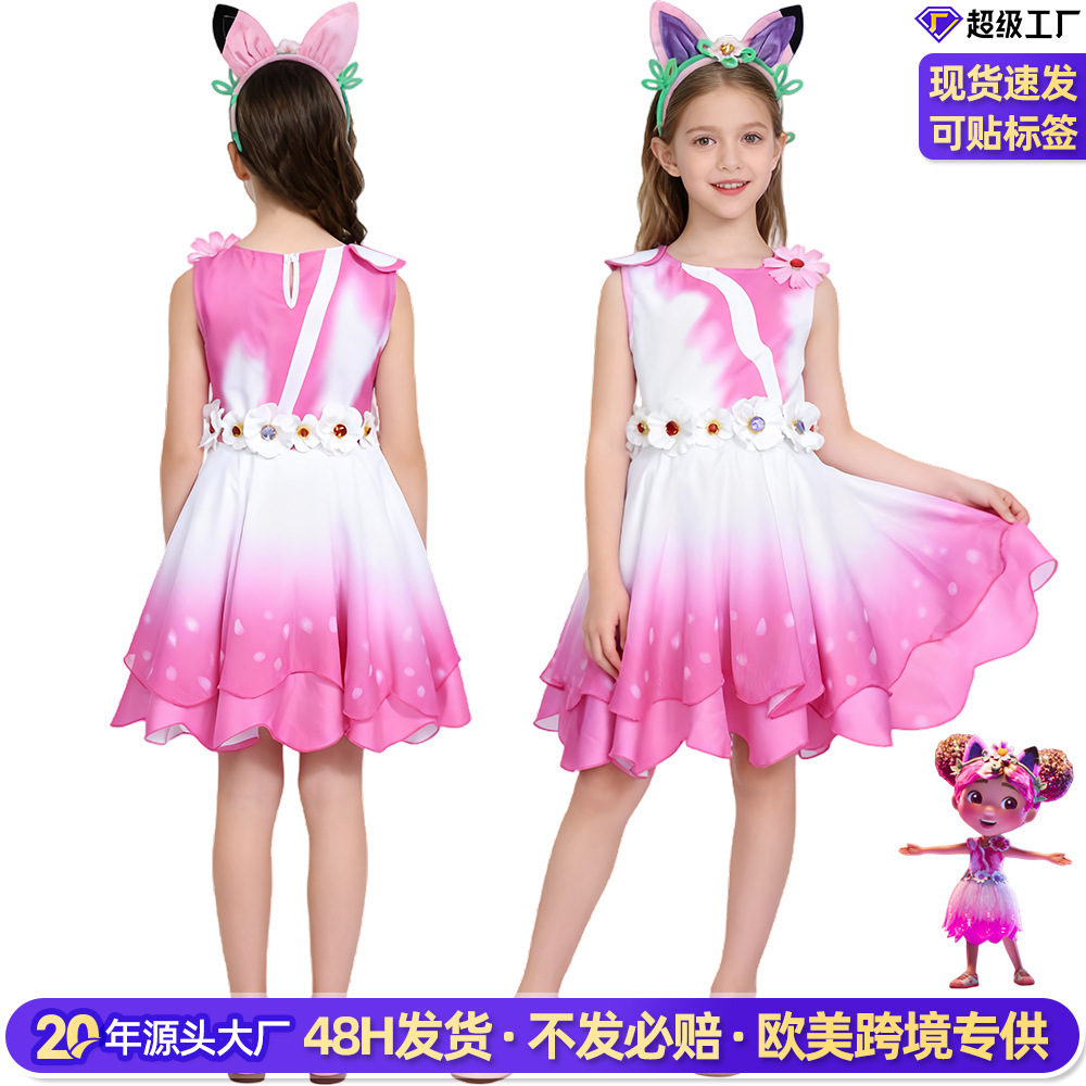 5 Cross-Border Children's Gaby's Dollhouse Movie Cosplay Elf Transformation Dress Party Costume Cosplay