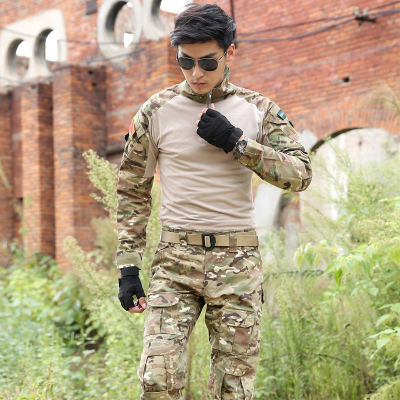 Men's Clothing Tactical Camo Training Suit - Durable & Breathable Military Uniform For Outdoor Activities (Multiple Colors & Sizes)_voghion.com