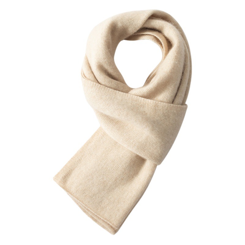 Cashmere scarf men's and women's wool Korean version of Joker knitted thick warm scarf solid color winter New Wholesale