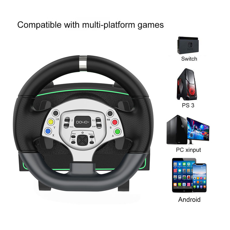 1080度レーシングゲーム共通シミュレータハンドル互換PC/PS3/switch/androidオールインワン|undefined
