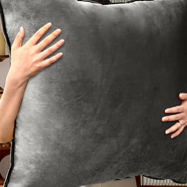 Velvet Pillow American Sofa Living Room Home Cushion Model Room Cushion Cover Light Luxury Backrest Solid Color