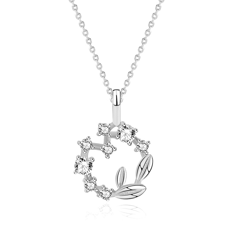 Colar de guirlanda de flores feminino estilo Instagram design de nicho temperamento simples e versátil na moda, acessórios de corrente de osso com cadeado em ouro rosa_voghion.com