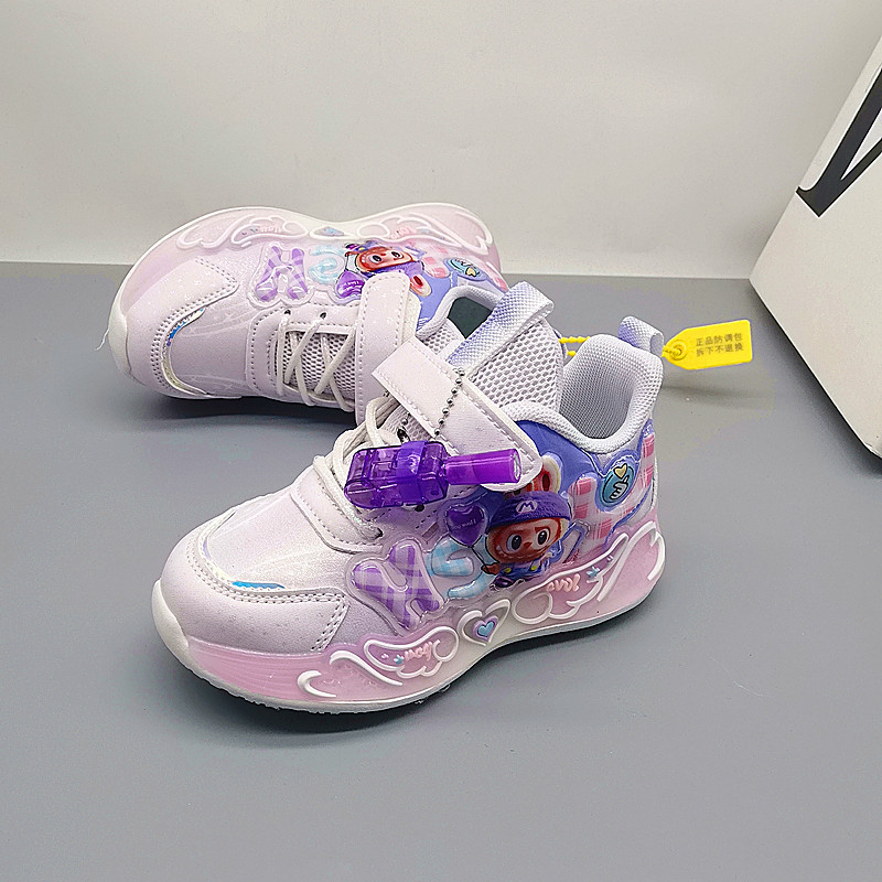 Bebé 23 - 32 yardas de cuero explosivo para mujeres Bao zapatos casuales de cuero zapatos deportivos de goma EVA con suela suave