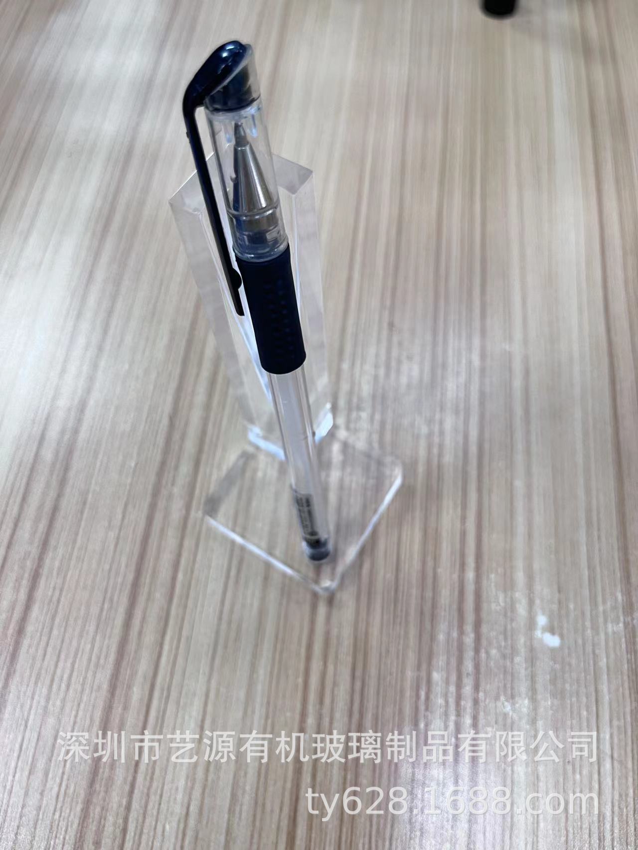 深圳厂家  批发透明亚克力创意圆珠笔座 油性笔架 展示架 压克力