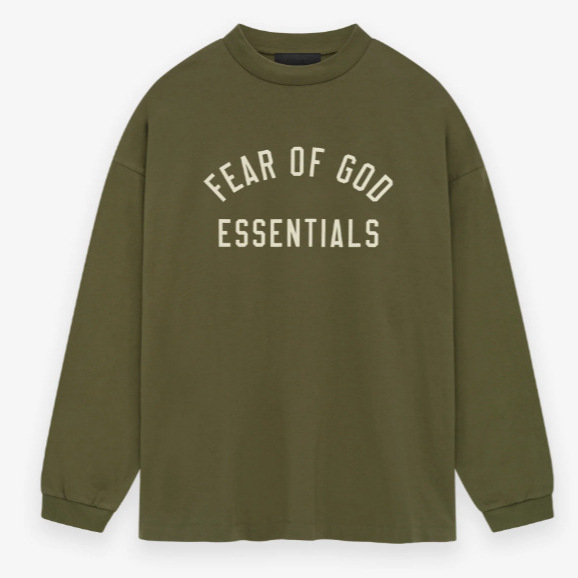 24FW欧米のファッションブランドエッセンティアルスFOGアルファベットプリント半袖tシャツ男女長袖tシャツパーカー|undefined