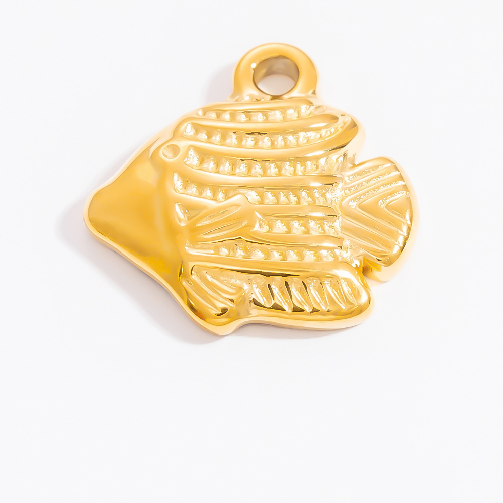 Real Gold Plated Plating Material 1 Piece 304 Stainless Steel PVD Coated Real Gold Plated Starfish Flower Butterfly Pendant DIY Ornament Accessories