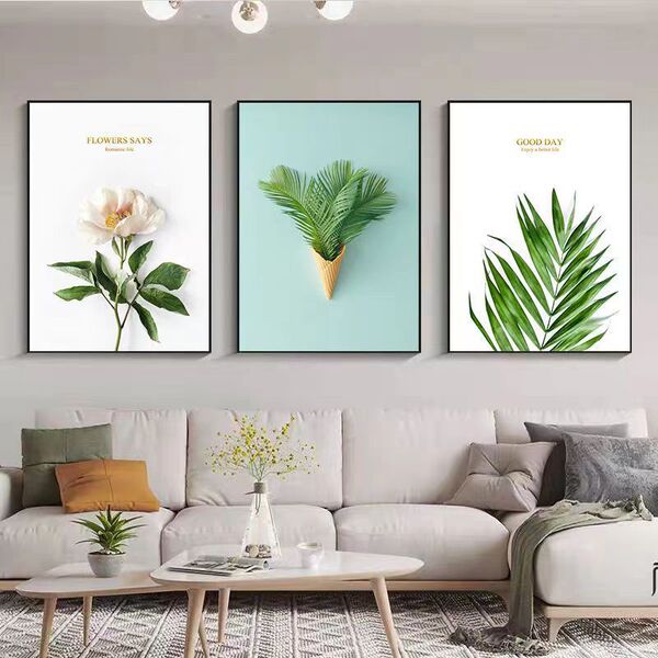 Mural living room decoration painting triptych simple modern Nordic…