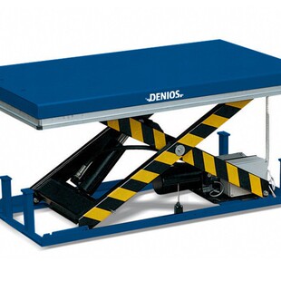 Denios Electric Adjustable Platform Is Movable and Equipped with Flat Steel Single Shear and Double Shear