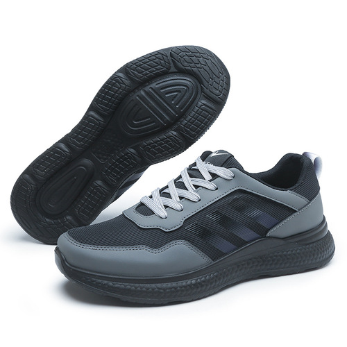 Sports shoes for men  spring new breathable casual running shoes polyurethane soft sole men's shoes fashionable low-top trendy shoes