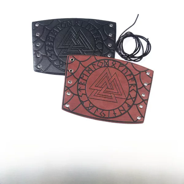 Retro pirate Viking bracelet Sports wristband riding protective forearm embossed triangle protector men