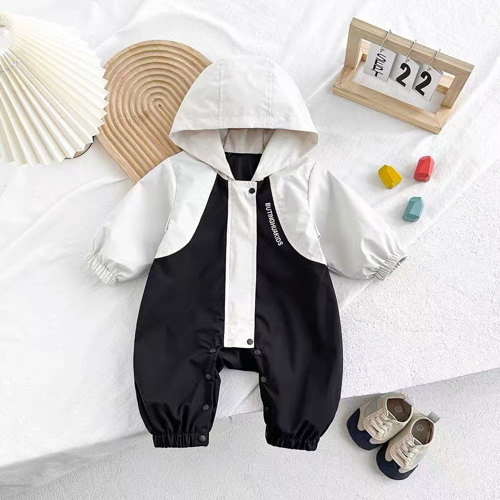 Ropa de bebé versión coreana de la hermosa chaqueta de una pieza de la celebridad de Internet