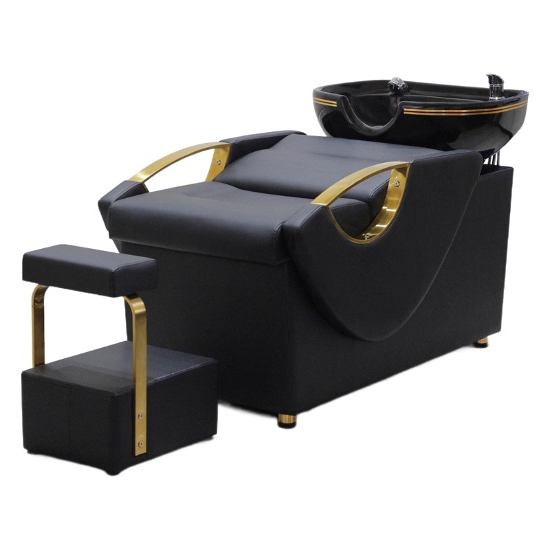 Directo de fábrica de alta gama de peluquería semi-mentira belleza masaje de lavado cama de champú de salón de pelo cama para peluquería