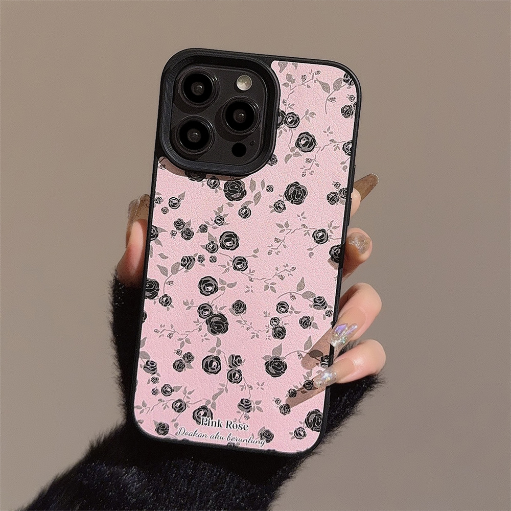 Protective Phone Case With Rose Flower Design For Iphone_voghion.com