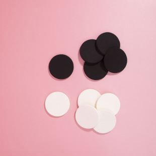 Round Small Powder Puff, Wet and Dry, Special Beauty Egg Powder for Photo Studio, No Powder Puff, Black and White